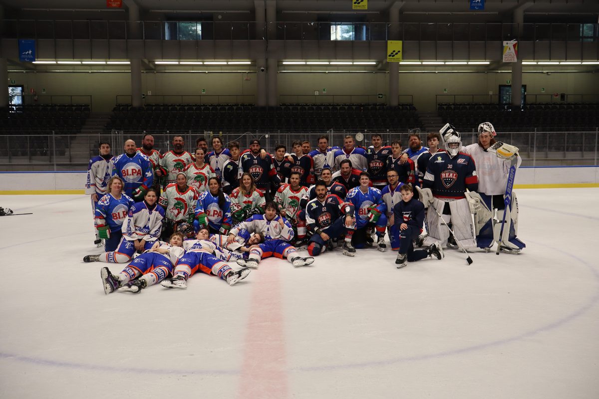 BLPA Worldwide Hockey Tour — players on the ice